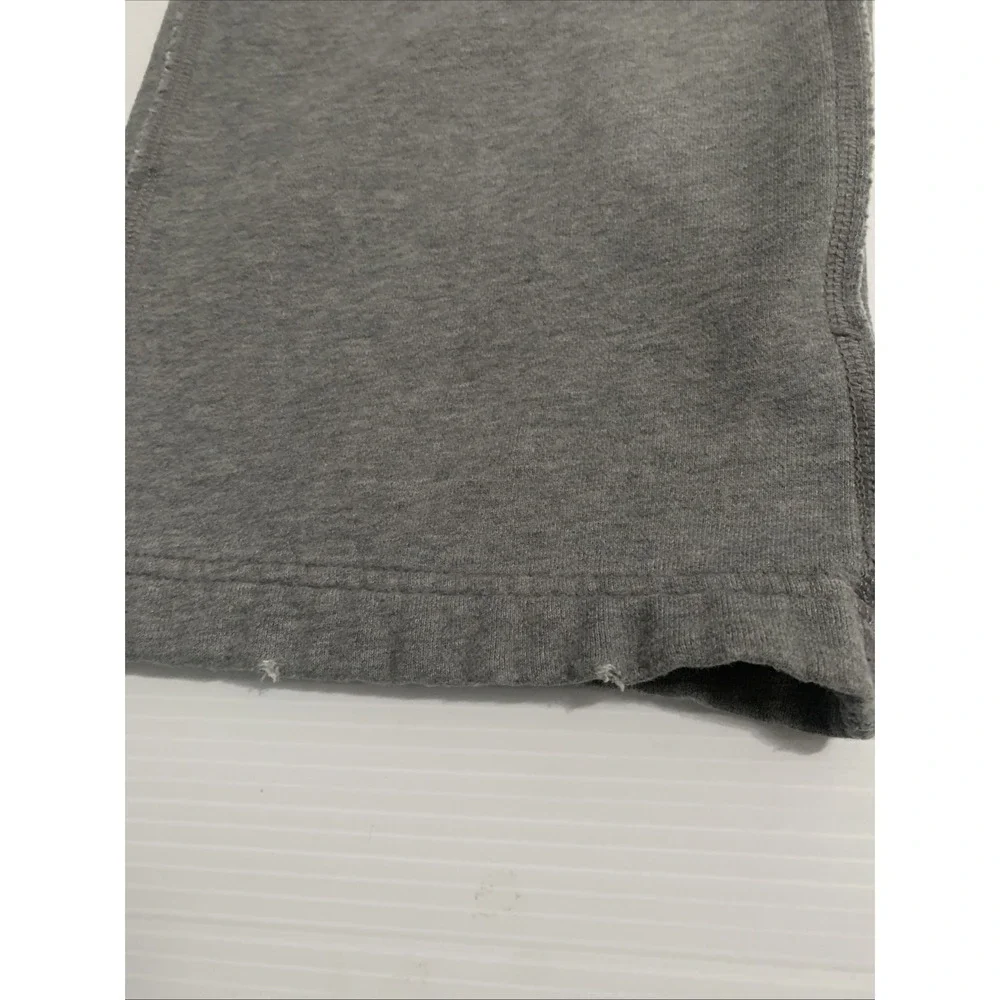 Y2K Hollister Sweat Pants Mens Small Distressed Grey Relax Wide Leg Drawstring